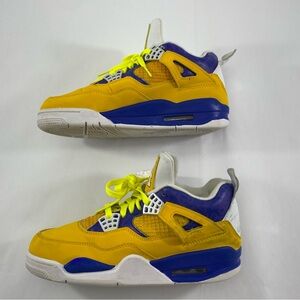 NIKE AIR JORDAN Retro # DC7770-160 Yellow Blue Men’s Size 7 Sneakers